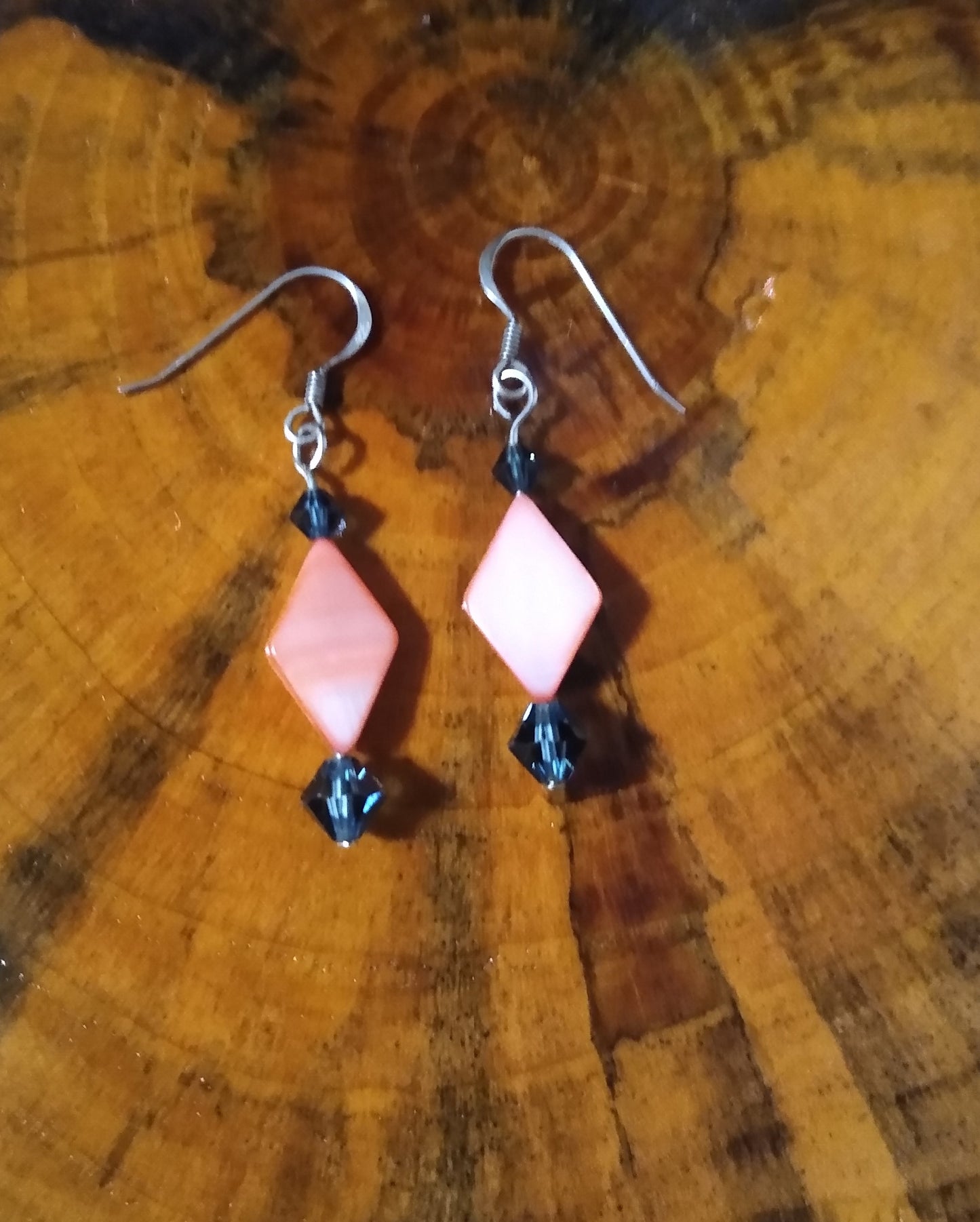 Swarovski beads with MOP earrings