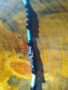 Turquoise, Bone Beads, Onyx Beads Necklace